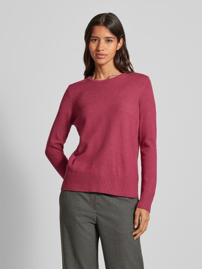 Peek & Cloppenburg Christian Berg WomanStrickpullover mit gerippten Abschlüssen in fuchsia melange Sonderangebot der Fabrik