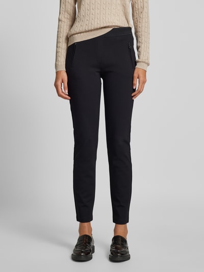 Peek & Cloppenburg Christian Berg WomanSlim Fit Stoffhose mit Reißverschlusstaschen in black Discount Store für neue Produkte