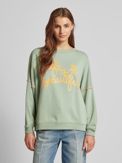 Peek & Cloppenburg miss goodlifeSweatshirt mit Label-Print Modell 'Life ist beautif' in mint Schlussverkauf