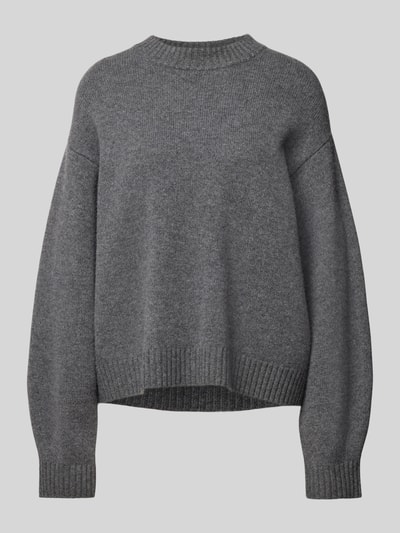 Peek & Cloppenburg Jake*s CasualStrickpullover mit gerippten Abschlüssen in dunkelgrau melange Meist gekauft