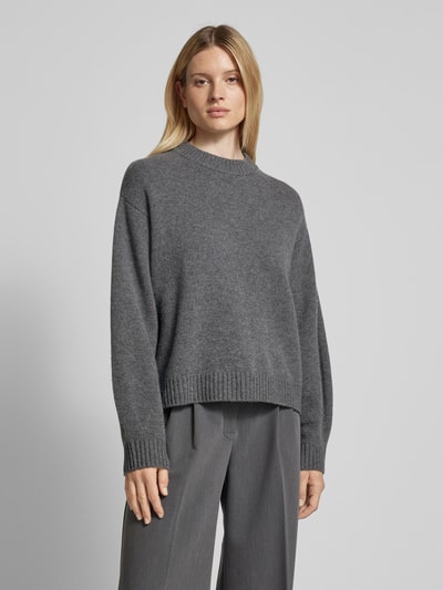 Peek & Cloppenburg Jake*s CasualStrickpullover mit gerippten Abschlüssen in dunkelgrau melange Meist gekauft