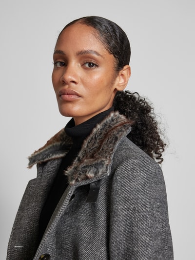 Peek & Cloppenburg Christian Berg Woman SelectionMantel mit Stehkragen in anthrazit melange Rabatt