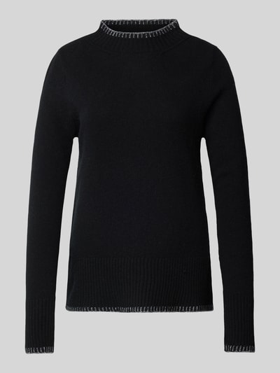 Peek & Cloppenburg Christian Berg WomanWollpullover mit Stehkragen in black Online Shopping