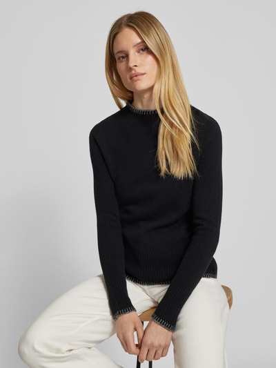 Peek & Cloppenburg Christian Berg WomanWollpullover mit Stehkragen in black Online Shopping