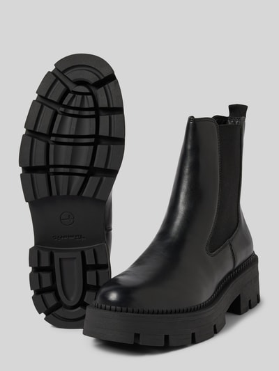 Peek & Cloppenburg TamarisChelsea Boots in Leder-Optik in black Valentinstagsangebot