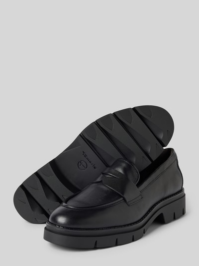 Peek & Cloppenburg TamarisLederloafer mit Schaftbrücke in black Räumungsverkauf