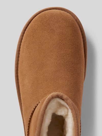 Peek & Cloppenburg UGGBoots aus Leder mit Plateausohle Modell 'CLASSIC ULTRA MINI' in camel Kauf eins, bekomm eins gratis
