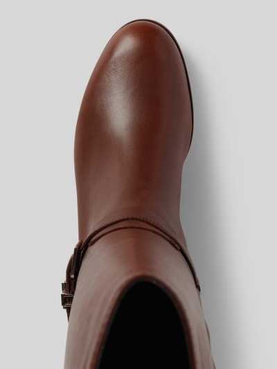 Peek & Cloppenburg Lauren Ralph LaurenLederstiefel mit Label-Applikation Modell 'BROOKE' in dunkelbraun Tägliche Deals