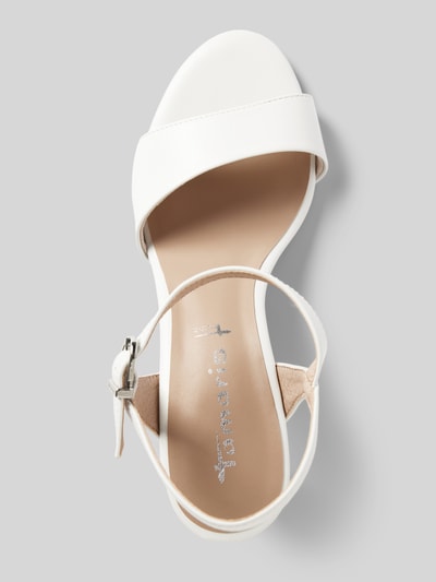 Peek & Cloppenburg TamarisSandalette mit breiter Schaftbrücke in weiss Kostenlose Rückgabe