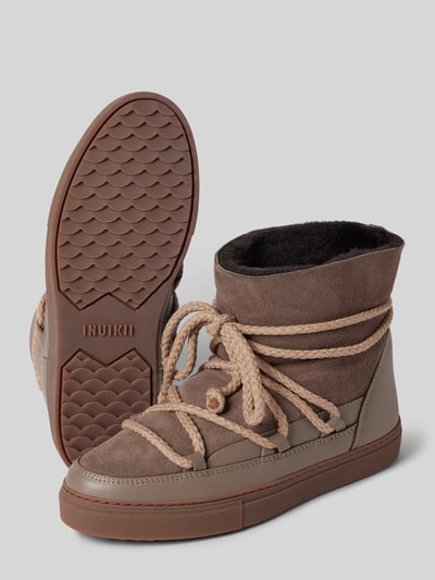 Peek & Cloppenburg INUIKIILederstiefel mit Label-Schriftzug in taupe Vierteljährliche Förderung