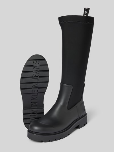 Peek & Cloppenburg Calvin Klein JeansGummistiefel mit elastischem Schaft Modell 'HIGH RAINBOOT NEOPRENE' in black Discount Store für neue Produkte
