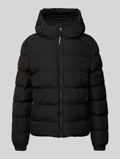 Peek & Cloppenburg SuperdrySteppjacke mit Reißverschlusstaschen in black Nur noch ein Tag übrig