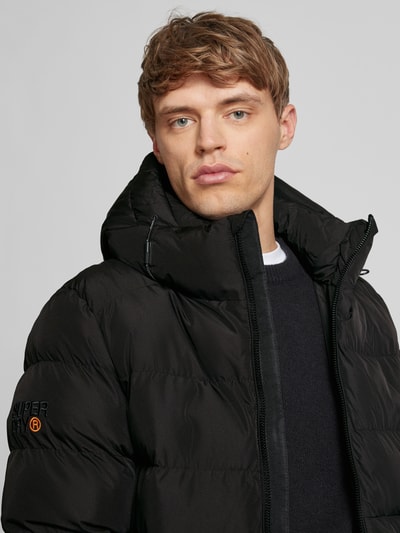Peek & Cloppenburg SuperdrySteppjacke mit Reißverschlusstaschen in black Nur noch ein Tag übrig