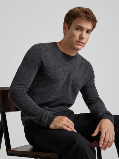 Peek & Cloppenburg MCNEALStrickpullover mit Rundhalsausschnitt in dunkelgrau melange Fabrikladen