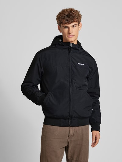 Peek & Cloppenburg REVIEWBlouson mit Eingrifftaschen Modell 'BASIC' in black Im Verkauf
