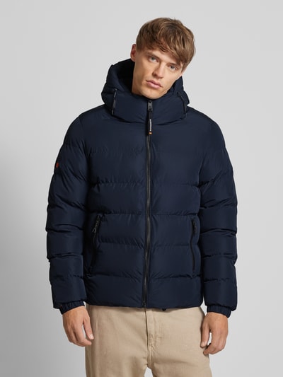 Peek & Cloppenburg SuperdrySteppjacke mit Reißverschlusstaschen in marine Fabrikverkauf