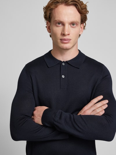 Peek & Cloppenburg Christian Berg MenSlim Fit Strickpullover mit Polokragen in marine Meist gekauft