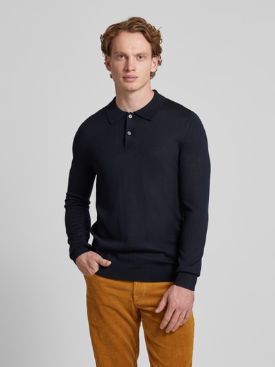 Peek & Cloppenburg Christian Berg MenSlim Fit Strickpullover mit Polokragen in marine Meist gekauft