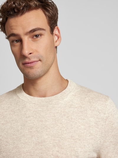 Peek & Cloppenburg MCNEALStrickpullover mit Rundhalsausschnitt in kitt melange Rabatt