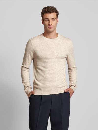 Peek & Cloppenburg MCNEALStrickpullover mit Rundhalsausschnitt in kitt melange Rabatt