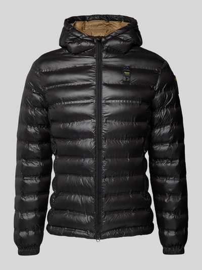 Peek & Cloppenburg Blauer UsaSteppjacke mit Zweiwege-Reißverschluss Modell 'CHARLES' in black Versandkostenfrei