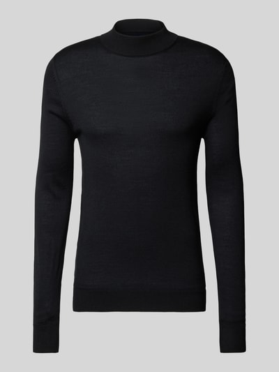 Peek & Cloppenburg Christian Berg MenStrickpullover mit Turtleneck in black Preisnachlass
