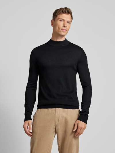 Peek & Cloppenburg Christian Berg MenStrickpullover mit Turtleneck in black Preisnachlass