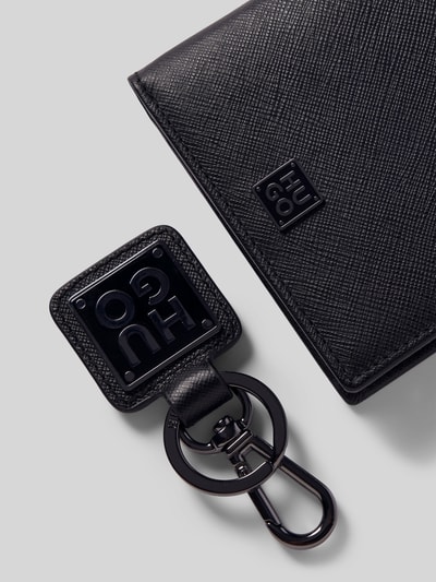 Peek & Cloppenburg HUGOSchlüsselanhänger aus Leder mit Label-Applikationen in black Jubiläumsangebot