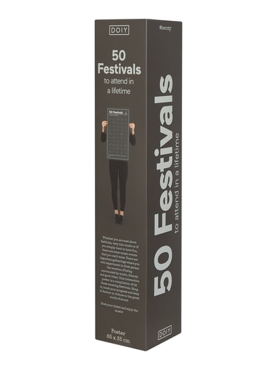 Peek & Cloppenburg DoiyInteraktives Poster aus Papier Modell '50 Festivals' in black Neuheiten