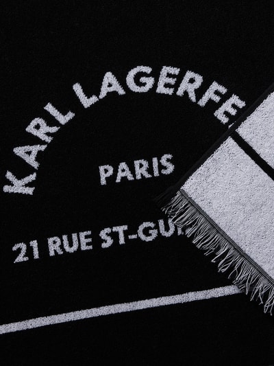 Peek & Cloppenburg Karl Lagerfeld BeachwearHandtuch mit ausgefransten Abschlüssen in black Letzter Tag