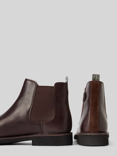 Peek & Cloppenburg Polo Ralph LaurenChelsea Boots aus Leder mit Label-Detail Modell 'TALAN' in dunkelbraun zollfrei