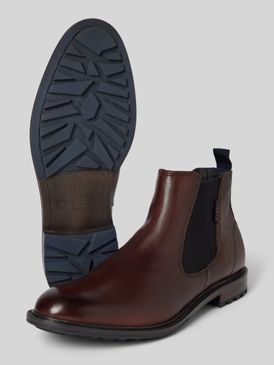 Peek & Cloppenburg bugattiChelsea Boots aus Leder mit Zugschlaufe Modell 'Bonifacio' in mittelbraun 50% Rabatt für begrenzte Zeit