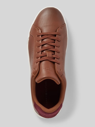 Peek & Cloppenburg Tommy HilfigerSneaker aus Leder mit Label-Detail in cognac Outlet