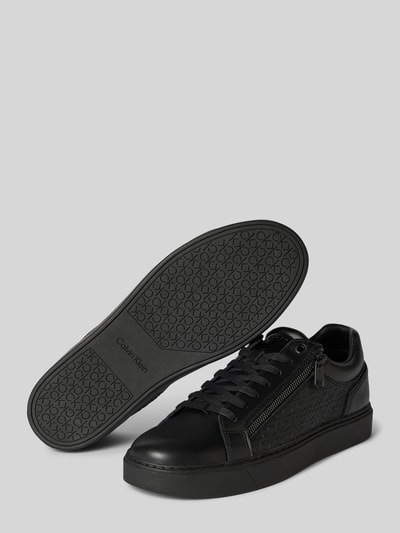 Peek & Cloppenburg CK Calvin KleinLedersneaker mit seitlichem Reißverschluss in black Verkauf