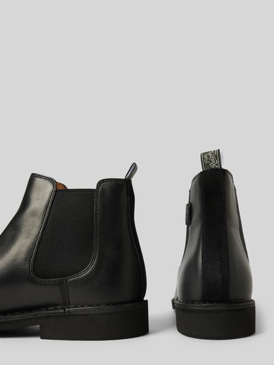 Peek & Cloppenburg Polo Ralph LaurenChelsea Boots aus Leder mit Label-Detail Modell 'TALAN' in black Schlussverkauf