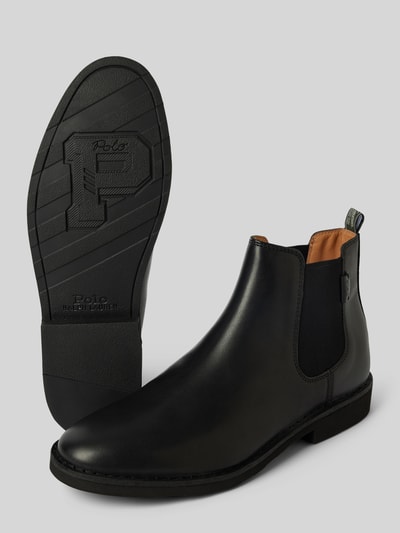 Peek & Cloppenburg Polo Ralph LaurenChelsea Boots aus Leder mit Label-Detail Modell 'TALAN' in black Schlussverkauf
