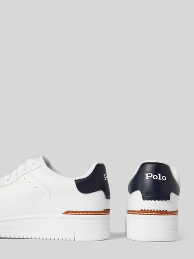 Peek & Cloppenburg Polo Ralph LaurenLedersneaker mit Logo-Stitching Modell 'MASTERS' in weiss Meist gekauft