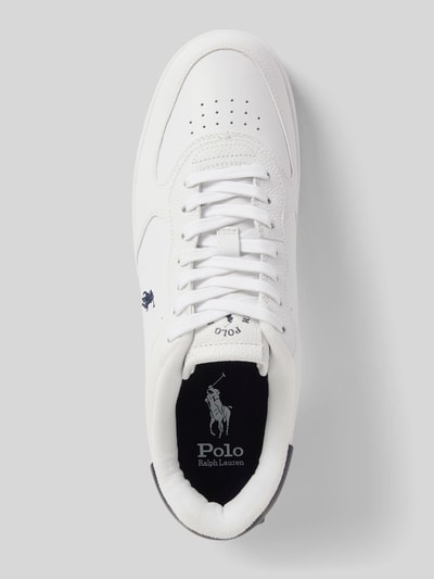 Peek & Cloppenburg Polo Ralph LaurenLedersneaker mit Logo-Stitching Modell 'MASTERS' in weiss Meist gekauft