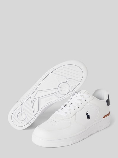 Peek & Cloppenburg Polo Ralph LaurenLedersneaker mit Logo-Stitching Modell 'MASTERS' in weiss Meist gekauft
