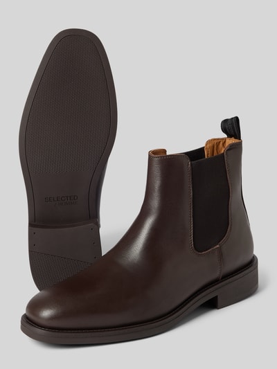 Peek & Cloppenburg SELECTED HOMMEChelsea Boots mit elastischen Einsätzen Modell 'JOSEPH' in mittelbraun Fabrik Onlineshop