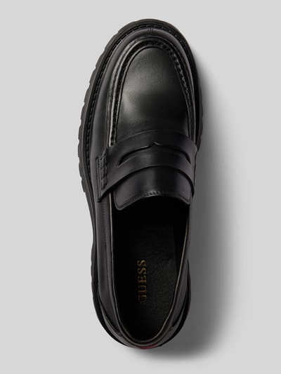 Peek & Cloppenburg GuessLederloafers mit Blockabsatz Modell 'GORIZIA' in black Günstig kaufen