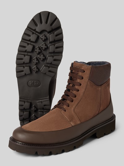 Peek & Cloppenburg JOOP! SHOESBoots mit Label-Prägung Modell 'velluto misto hektor' in mittelbraun Flash Sale