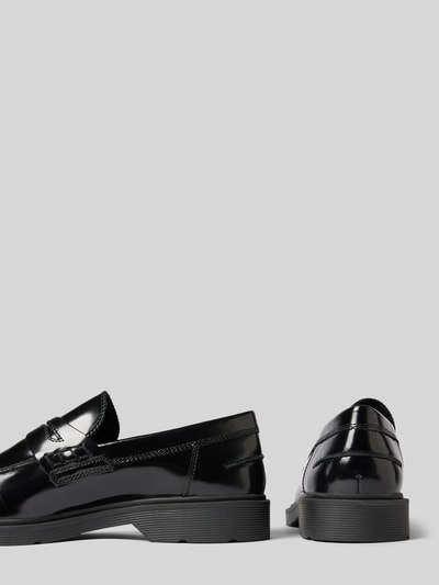 Peek & Cloppenburg Jack & JonesPenny-Loafer aus Leder mit Schaftbrücke in black Cyber Monday