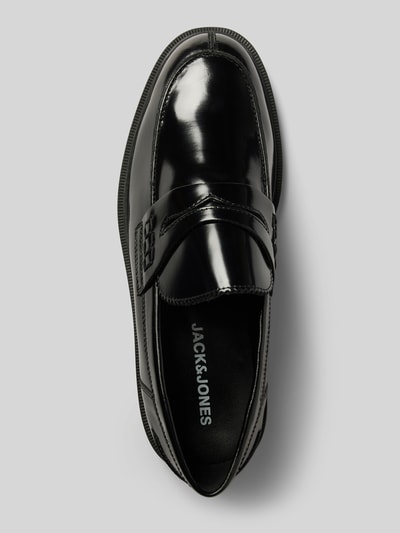 Peek & Cloppenburg Jack & JonesPenny-Loafer aus Leder mit Schaftbrücke in black Cyber Monday