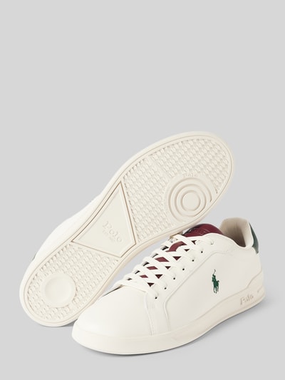 Peek & Cloppenburg Polo Ralph LaurenLedersneaker mit Logo-Stitching in weiss Osterangebot