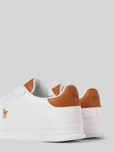 Peek & Cloppenburg Polo Ralph LaurenLedersneaker mit Label-Details in weiss Heißer Verkauf