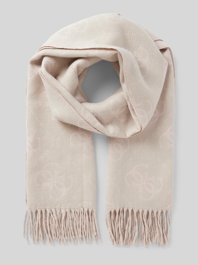 Peek & Cloppenburg GuessSchal mit Logo-Stitching in hellgrau Sonderangebote
