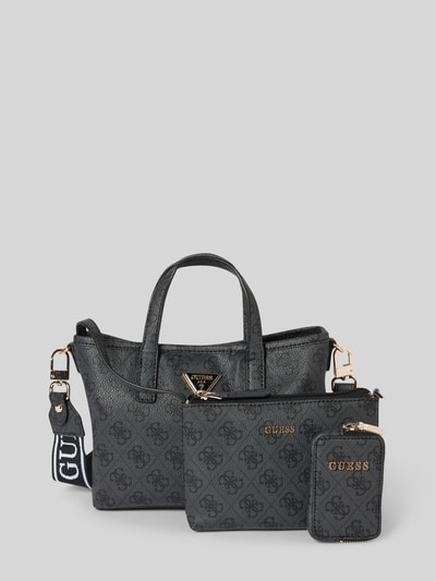 Peek & Cloppenburg GuessHandtasche mit Label-Details Modell 'LATONA' in anthrazit melange VIP-Rabatte
