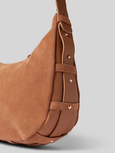 Peek & Cloppenburg Hey MarlyLederhandtasche mit Label-Applikation Modell 'Lifetime Sister' in cognac JETZT KAUFEN