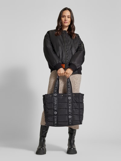 Peek & Cloppenburg Hey MarlyShopper mit Ziernähten Modell 'Best Buddy' in black Bis zu 50% Rabatt